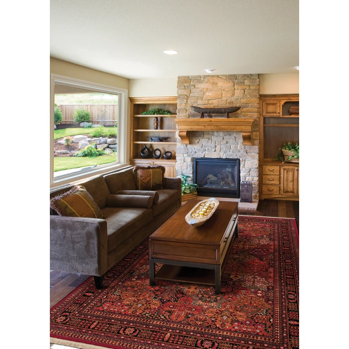 Couristan Kashimar All Over Center Medallion 4' x 6' Antique Red Area Rug
