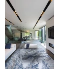 Couristan Serenity Abstract Marble 4' x 6' Grey/Opal Area Rug