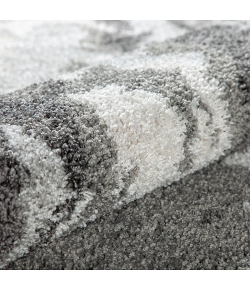 Dalyn Rocco RC3 Silver Area Rug 3 ft. 3 in. X 5 ft. 1 in. Rectangle