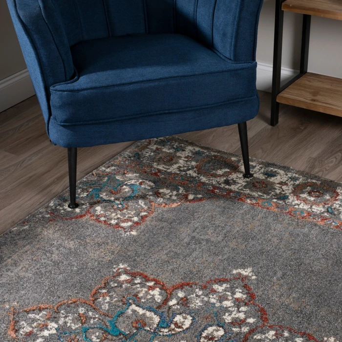 Dalyn Lavita LV522 Pewter Area Rug 7 ft. 10 in. X 10 ft. 7 in. Rectangle