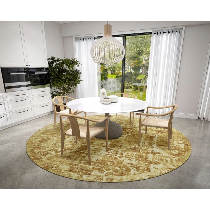 Dalyn Aberdeen AB2 Gold 8' x 8' Round Rug