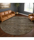 Dalyn Aristo Brown AR1 8ft. x 8ft. Round Rug