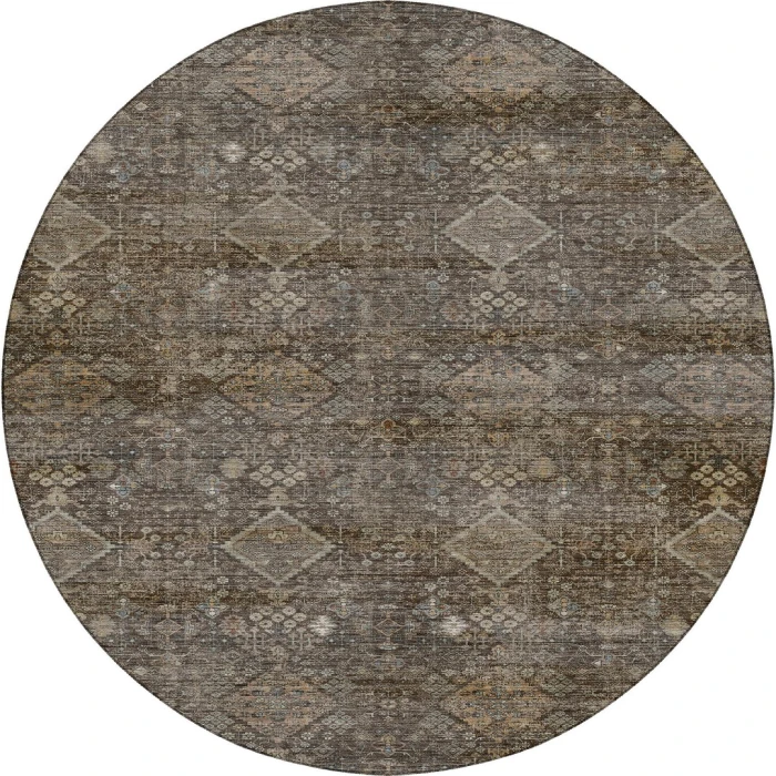 Dalyn Aristo Brown AR1 8ft. x 8ft. Round Rug