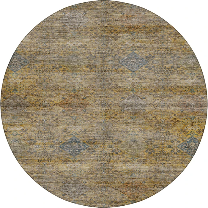 Dalyn Aristo Gold AR1 8ft. x 8ft. Round Rug