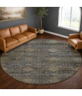 Dalyn Aristo Blue AR1 8ft. x 8ft. Round Rug