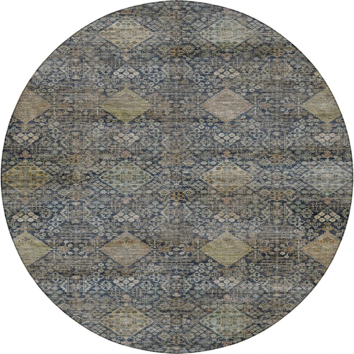 Dalyn Aristo Blue AR1 8ft. x 8ft. Round Rug