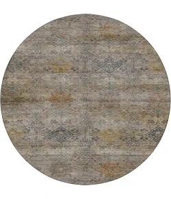 Dalyn Aristo Gray AR1 8ft. x 8ft. Round Rug