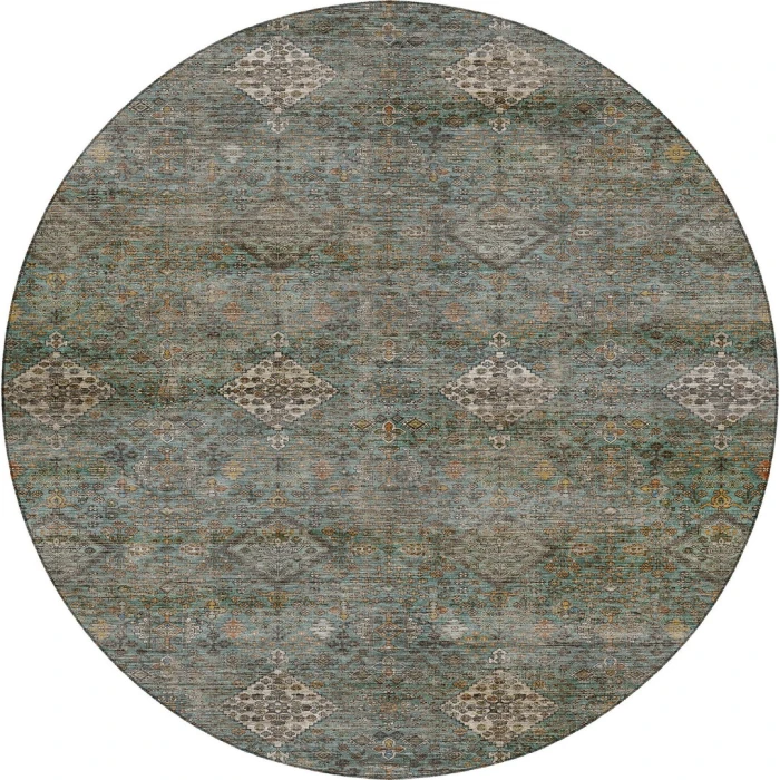 Dalyn Aristo Teal AR1 8ft. x 8ft. Round Rug
