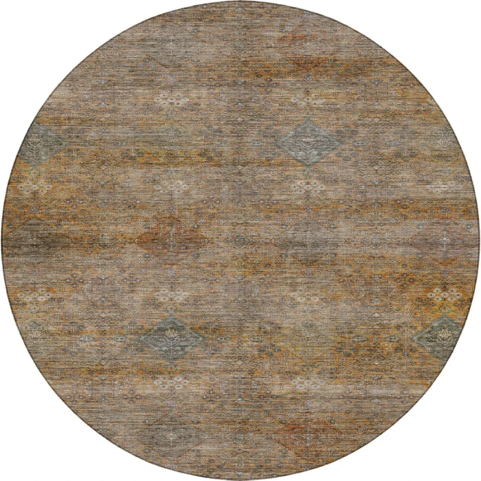 Dalyn Aristo Orange AR1 8ft. x 8ft. Round Rug