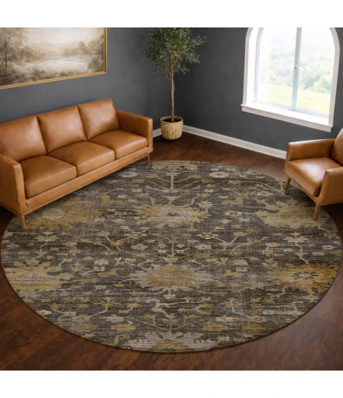 Dalyn Aristo Gray AR2 8ft. x 8ft. Round Rug