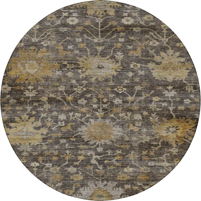 Dalyn Aristo Gray AR2 8ft. x 8ft. Round Rug