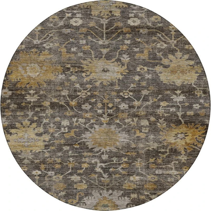 Dalyn Aristo Gray AR2 8ft. x 8ft. Round Rug