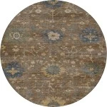 Dalyn Aristo Brown AR2 8ft. x 8ft. Round Rug