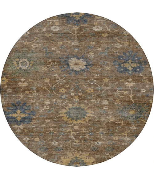 Dalyn Aristo Brown AR2 8ft. x 8ft. Round Rug