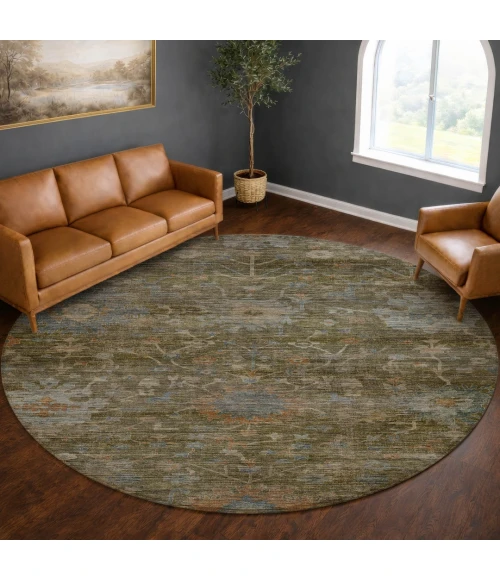 Dalyn Aristo Green AR2 8ft. x 8ft. Round Rug
