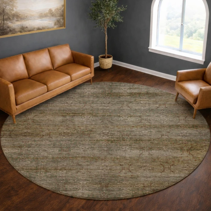 Dalyn Aristo Green AR5 8ft. x 8ft. Round Rug