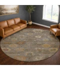 Dalyn Aristo Gray AR6 8ft. x 8ft. Round Rug