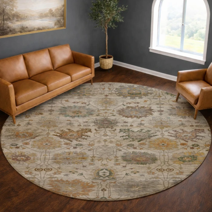 Dalyn Aristo Ivory AR6 8ft. x 8ft. Round Rug