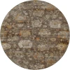Dalyn Aristo Brown AR7 8ft. x 8ft. Round Rug
