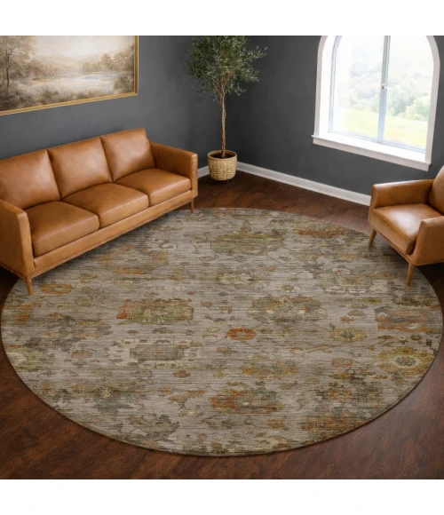 Dalyn Aristo Gray AR7 8ft. x 8ft. Round Rug