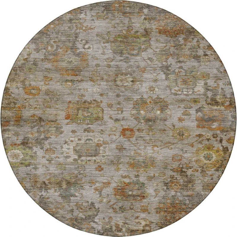 Dalyn Aristo Gray AR7 8ft. x 8ft. Round Rug