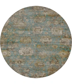 Dalyn Aristo Teal AR7 8ft. x 8ft. Round Rug