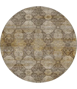 Dalyn Aristo Brown AR8 8ft. x 8ft. Round Rug