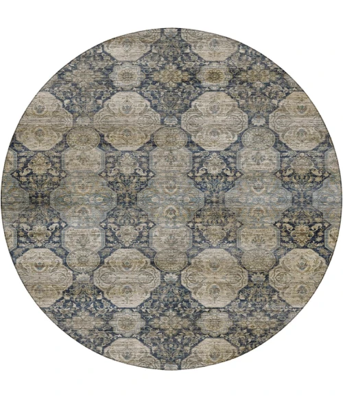 Dalyn Aristo Blue AR8 8ft. x 8ft. Round Rug