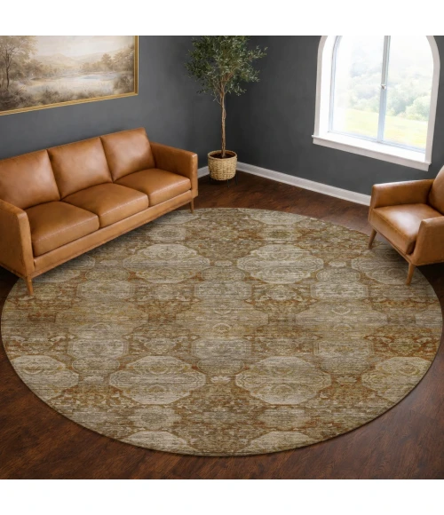 Dalyn Aristo Orange AR8 8ft. x 8ft. Round Rug
