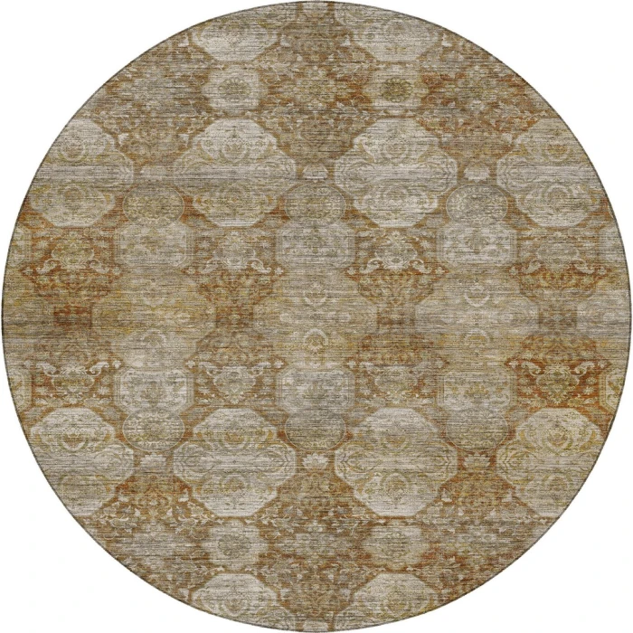 Dalyn Aristo Orange AR8 8ft. x 8ft. Round Rug