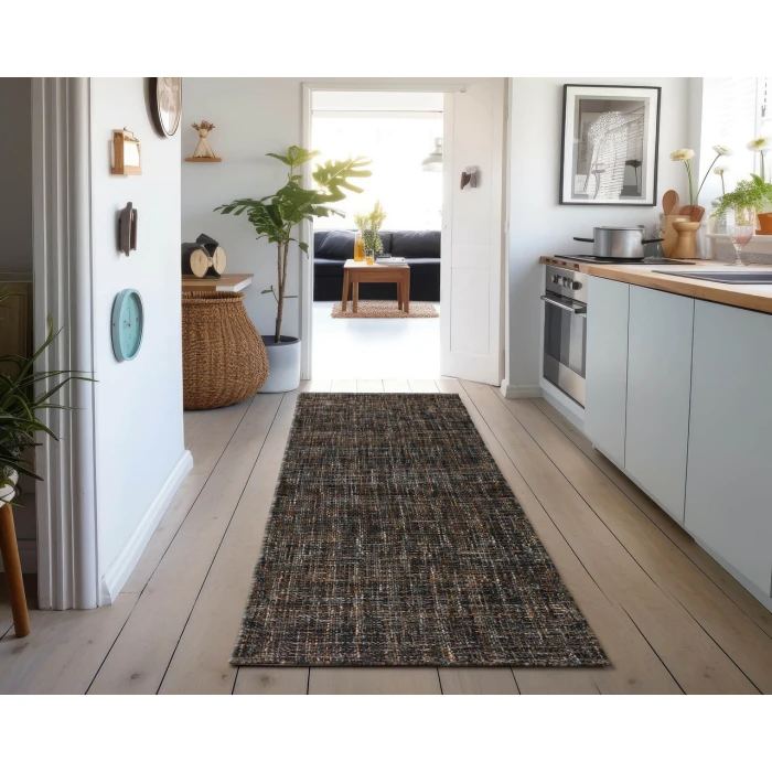 Dalyn Abruzzo AZ1 Black 2'3" x 7'6" Runner Rug