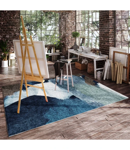 Dalyn Boca Blue BO7 5ft. x 7ft.6in. Rug