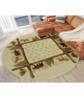 Dalyn Indoor/Outdoor Excursion EX2 Beige Washable 8' x 8' Round Rug