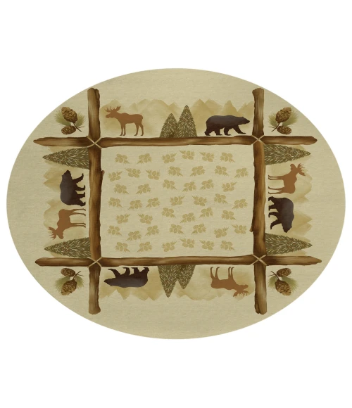 Dalyn Indoor/Outdoor Excursion EX2 Beige Washable 8' x 8' Round Rug