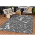Dalyn Indoor/Outdoor Harbor HA9 Grey Washable 2'6" x 3'10" Rug