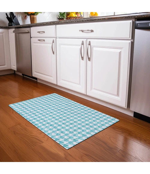 Dalyn Indoor/Outdoor Hinton HN1 Aqua Washable 5' x 7'6" Rug