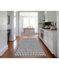 Dalyn Indoor/Outdoor Hinton HN1 Black Washable 2'3" x 10' Rug