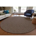 Dalyn Indoor/Outdoor Hinton HN1 Chocolate Washable 4' x 4' Rug