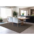 Dalyn Indoor/Outdoor Hinton HN1 Chocolate Washable 9' x 12' Rug
