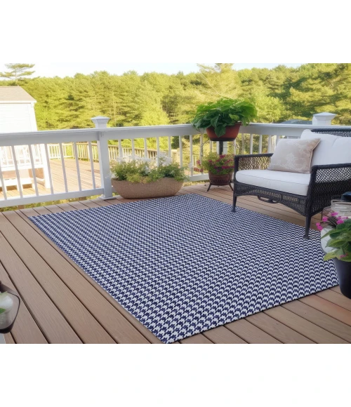 Dalyn Indoor/Outdoor Hinton HN1 Navy Washable 9' x 12' Rug