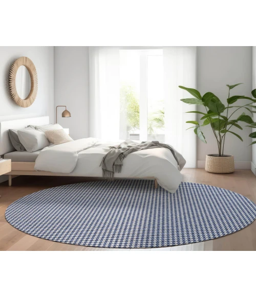 Dalyn Indoor/Outdoor Hinton HN1 Navy Washable 6' x 6' Rug