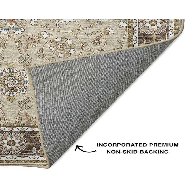 Dalyn Luxury Washable Hatay HY1 Beige 1'8" x 2'6" Rug