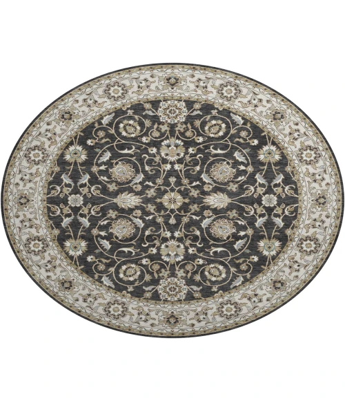 Dalyn Luxury Washable Hatay HY1 Black 8' x 8' Round Rug