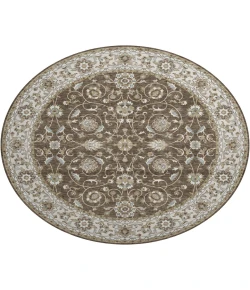 Dalyn Luxury Washable Hatay HY1 Chocolate 8' x 8' Round Rug