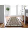 Dalyn Luxury Washable Hatay HY1 Chocolate 2'3" x 7'6" Runner Rug
