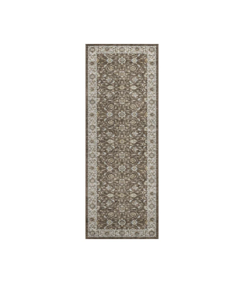 Dalyn Luxury Washable Hatay HY1 Chocolate 2'3" x 7'6" Runner Rug