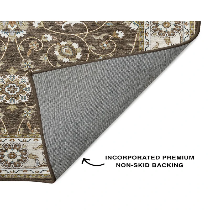 Dalyn Luxury Washable Hatay HY1 Chocolate 1'8" x 2'6" Rug
