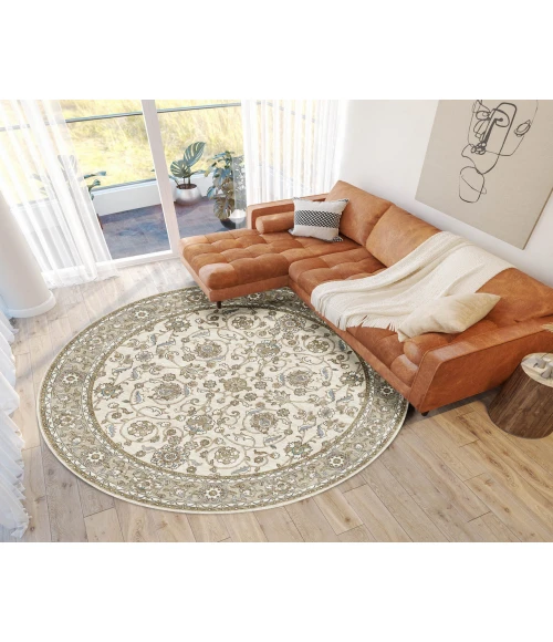 Dalyn Luxury Washable Hatay HY1 Ivory 8' x 8' Round Rug