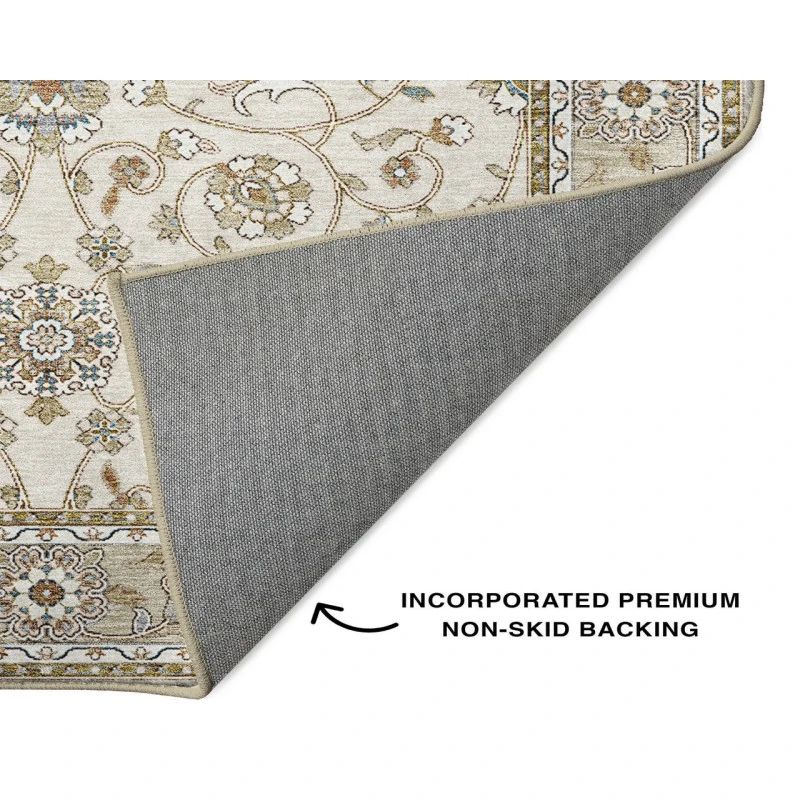 Dalyn Luxury Washable Hatay HY1 Ivory 5' x 7'6" Rug