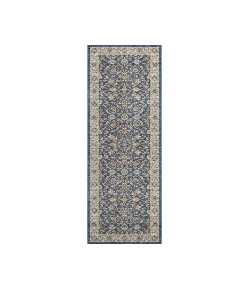 Dalyn Luxury Washable Hatay HY1 Navy 2'3" x 7'6" Runner Rug